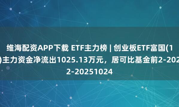 维海配资APP下载 ETF主力榜 | 创业板ETF富国(159971)主力资金净流出1025.13万元，居可比基金前2-20251024