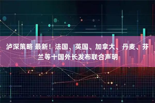 泸深策略 最新!法国、英国、加拿大、丹麦、芬兰等十国外长发布联合声明